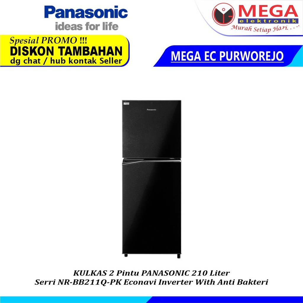 LEMARI ES PANASONIC 2 PINTU NR-BB211Q-PK / NR BB211 Q PK