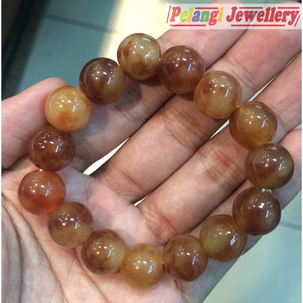 Gelang Batu Giok Coklat Susu HQ