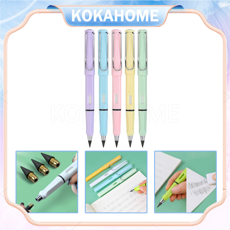 

tidak ada penajaman pensil/pensil tanpa batas/pensil abadi eternal + penghapus/pensil tidak bisa habis