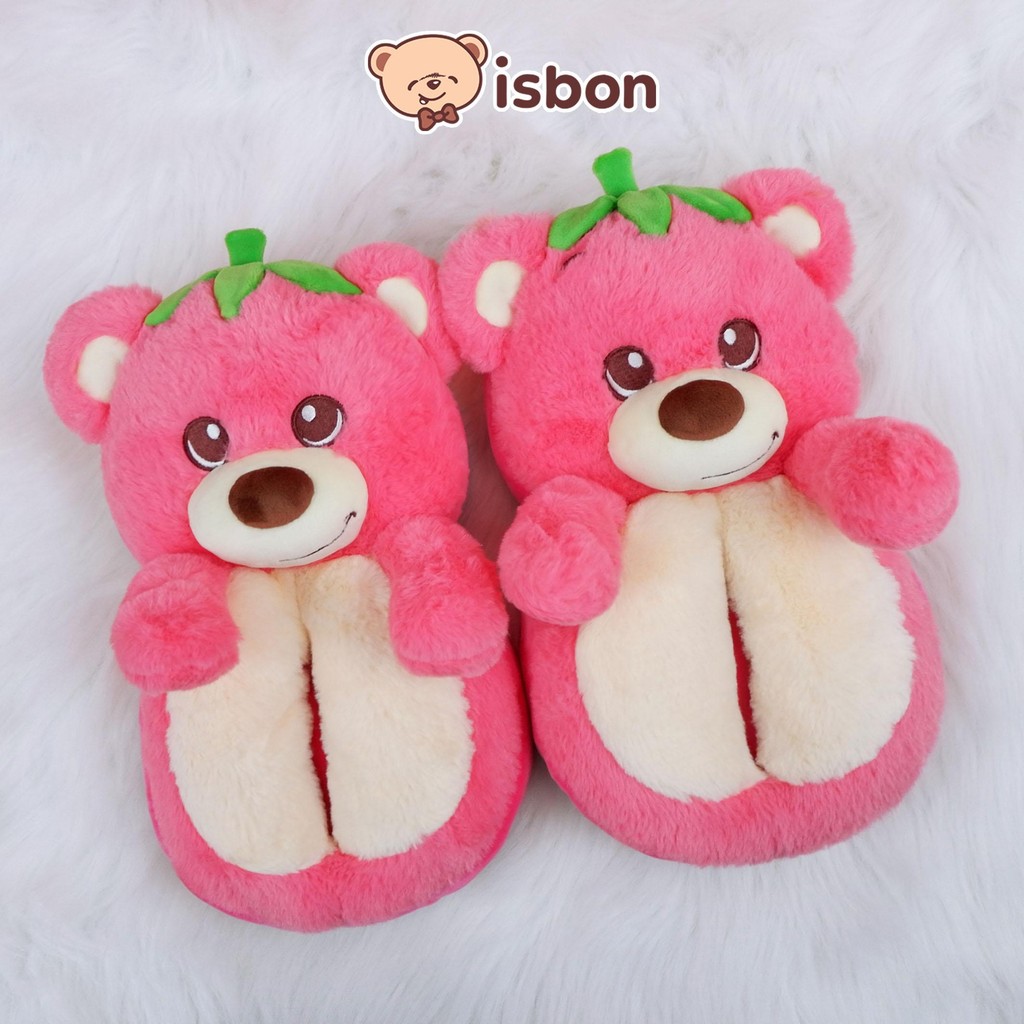 ISTANA BONEKA Sandal Indoor Slipper Berry Sepatu Tidur Lucu Hangat Bulu Tebal Wanita Premium