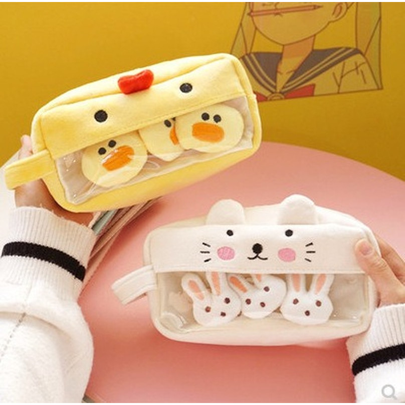

Pink Plush Kawaii Pencil Case Cute Lovely Pencil Case for Girls Student Pencil Bag Stationery Pencilcase Pen Bag School Supplies