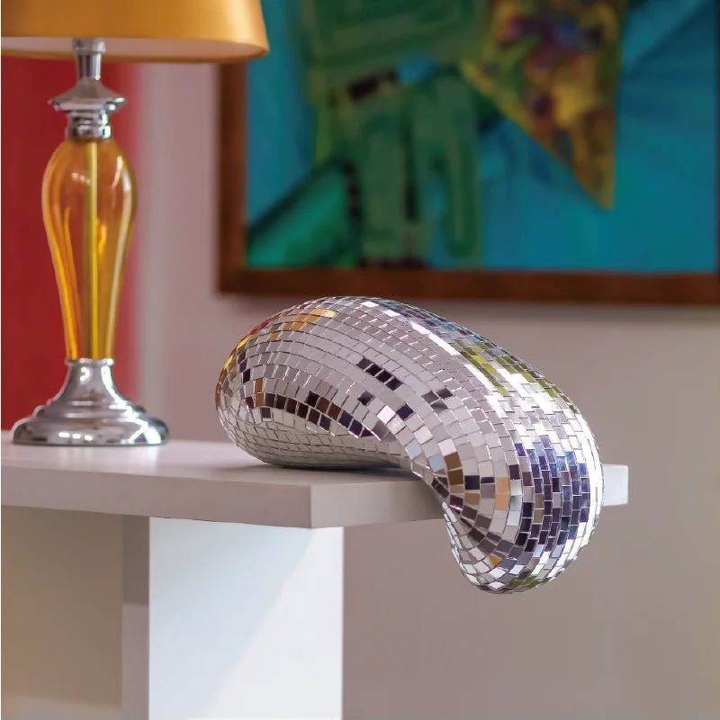 

Melting Disco Ball Wall Decor Maximalist Home Decor Interior Glitter Ball Light Reflected Eye-Catching Pop Art Modern Sculpture