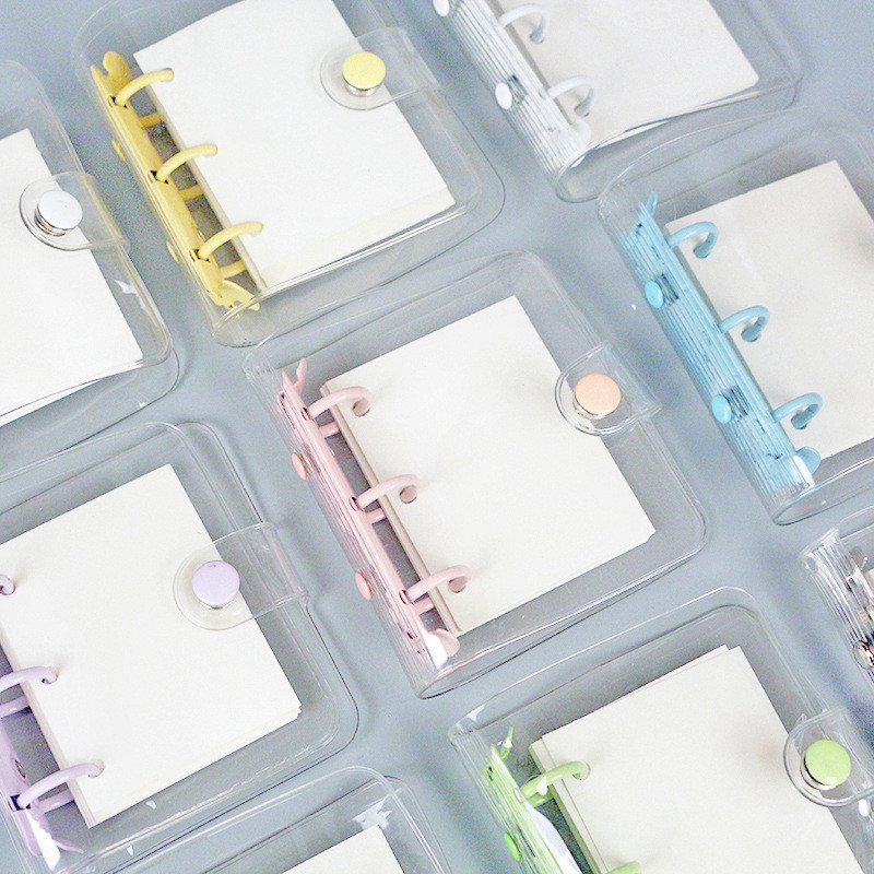 

Loose Leaf Binder Notebook Kawaii 3 Rings Biner Planner Mini Notebpad DiaryJournal Planner Cute Pocket Book Office Supplies