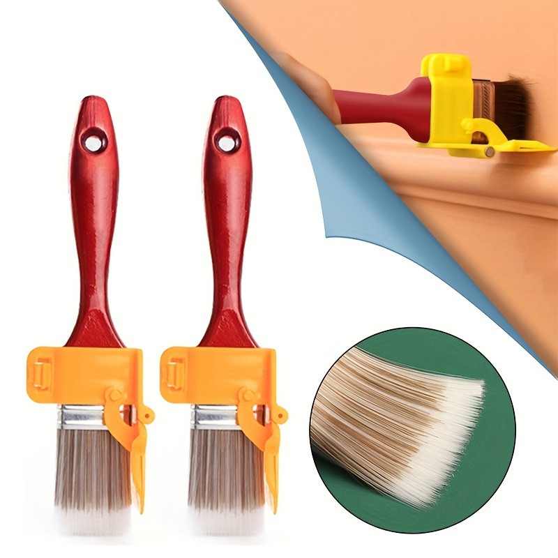 

Edging Color Separation Paint Brush, Portable And Durable Lightweight Cleaning Brush Painting Brush With Wooden Handle Tool