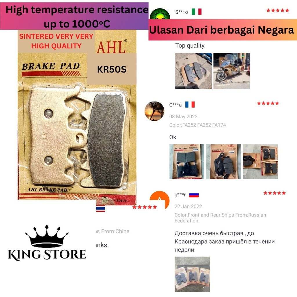 Kampas rem Pengganti untuk kaliper Brembo M4 P32 Pitch 100mm Universal M432 P32 Sintered