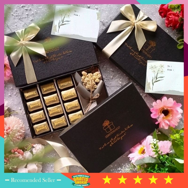 

Kado Natal tahun baru happy new years bagus murah unik / SAFIYA HAMPERS COKLAT BOX DELFI TREASURE ALMOND BOX PREMIUM KADO ULTAH