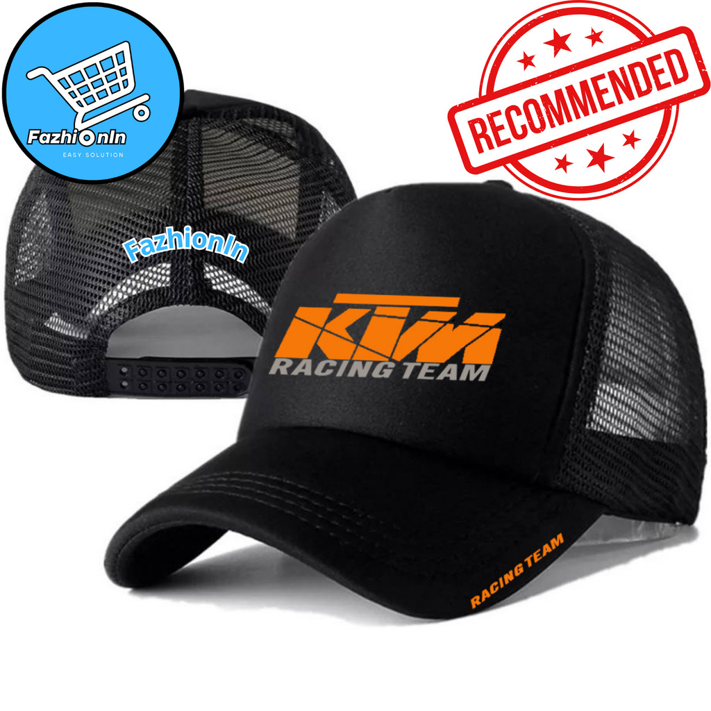 FazhiionIn Topi Trucker KTM RACING - Topi Distro KTM RACING Logo - Topi KTM RACING Premium - Topi Pr