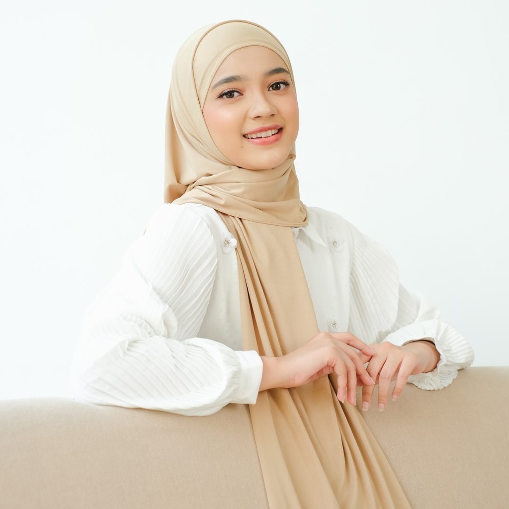 Zoya CALIVA Pashmina - Hijab Pashmina Polos - Bahan Jersey