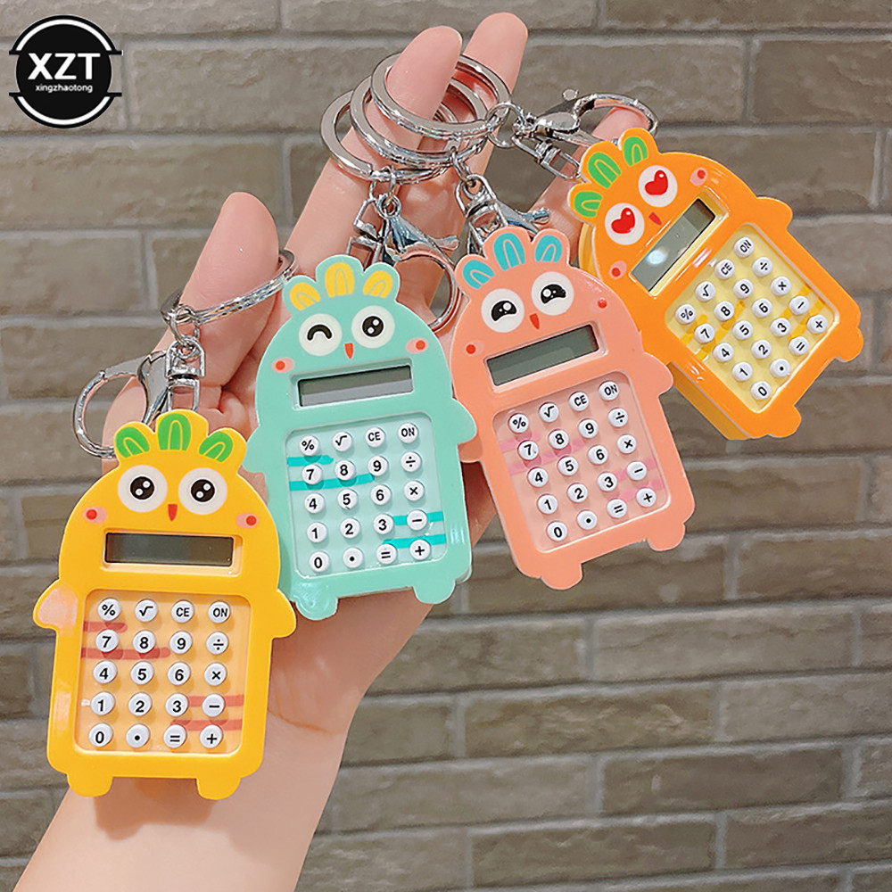 

Portable Mini Calculator Pocket Size 8 Digits Display Carrot Calculator Cartoon Ultra-thin Button Cute Calculator School Supplie