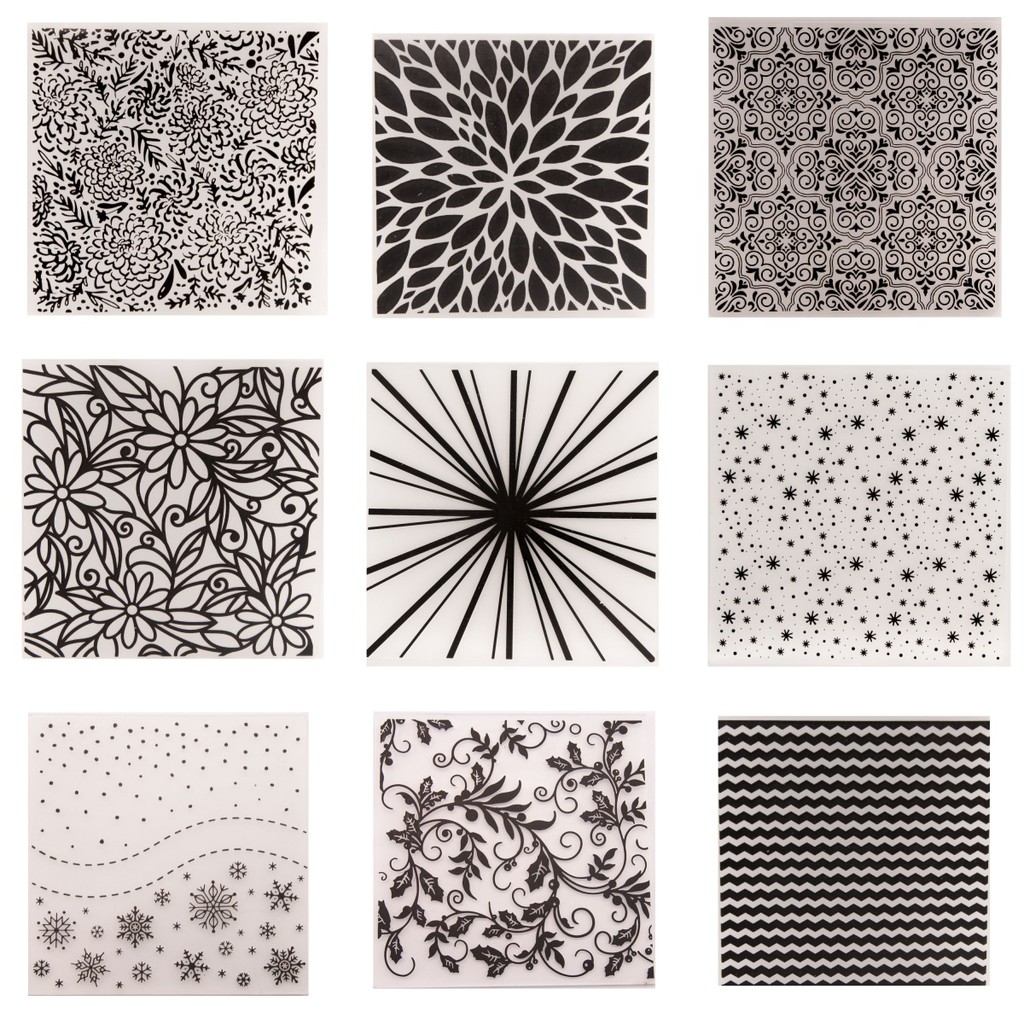 

15x15cm 3D Embossing Folder Plastic DIY Craft Template Molds for Cutting Scrapbook Paper Cards Photo Album Making Stamp Stencils