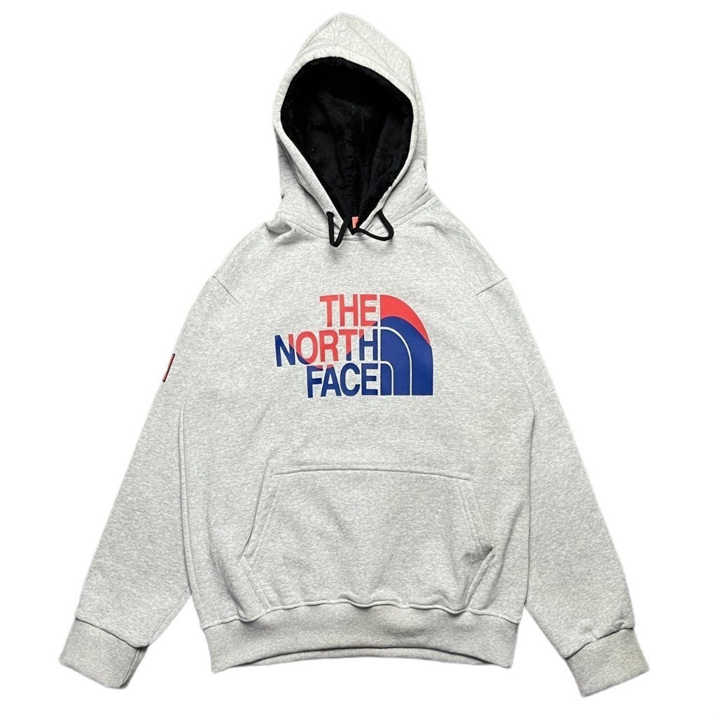 JAKET HOODIE SWEATER TNF THE NORTH FACE KOREA FLAG LOGO GREY