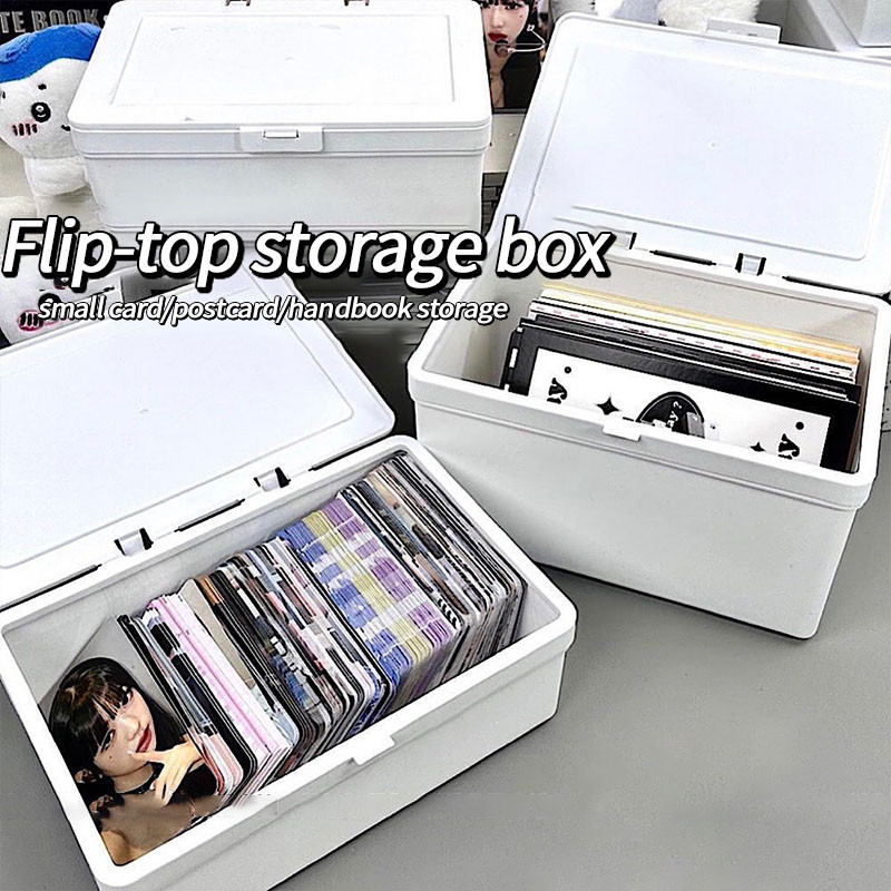 

Acrylic Storage Box Photo Frame Picture Organizer Box Kpop Card Collect Case Photo Protector Student Supplies