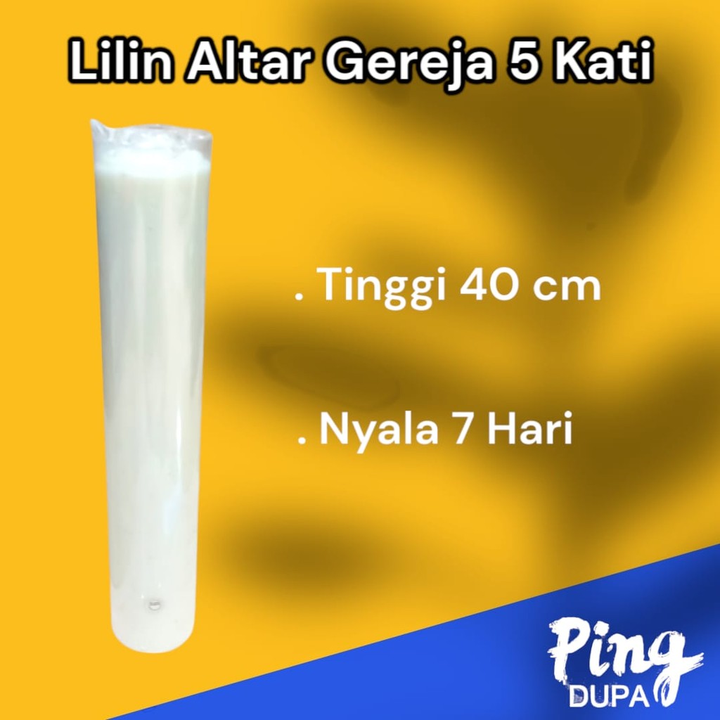 Lilin ALtar Gereja Putih Nyala 7 Hari