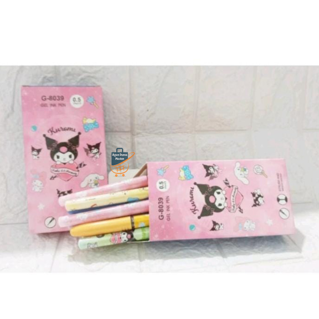 

Pulpen Gel 0.5mm YOUMEI G-8039 Kuromi ISI 12PC