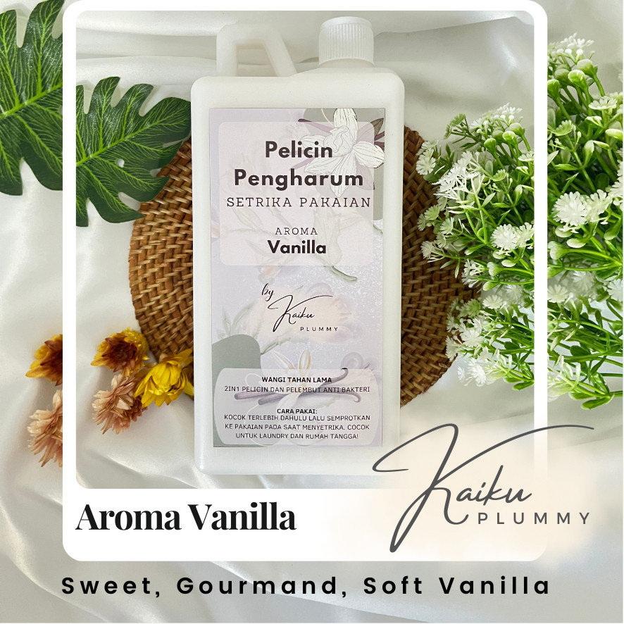 KAIKU PLUMMY Pewangi Pelicin Setrika Pakaian Laundry 1 Liter Tahan Lama - Vanilla