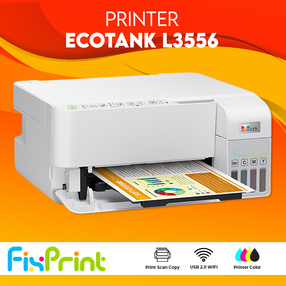 Printer L3556 Eco Tank All-In-One A4 Multifunctions Wireless L 3556 EcoTank Print Scan Copy AIO Berg
