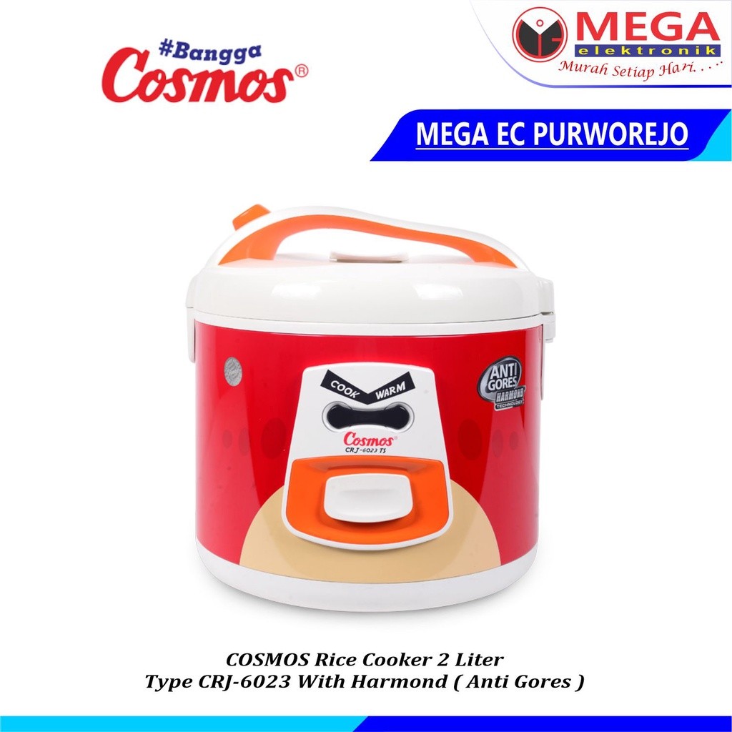 COSMOS RICE COOKER CRJ-6023 2 LITER RICE COOKER COSMOS CRJ-6023 KAPASITAS 2 LITER HARMOND ANTI GORES