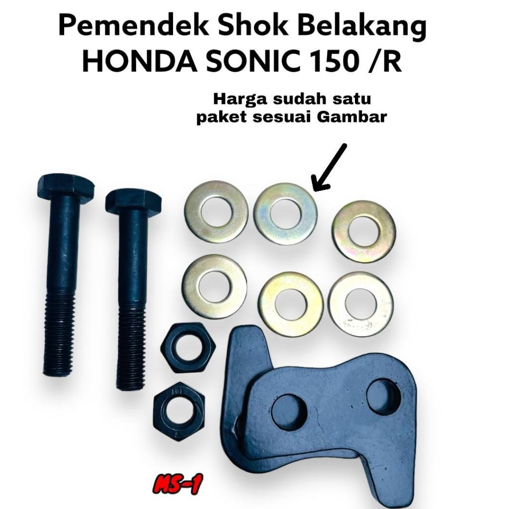Penurun Shok Belakang Honda Sonic 150R | Shockbreaker Pendek Honda Sonic | Shock Pemendek Sonic 150 