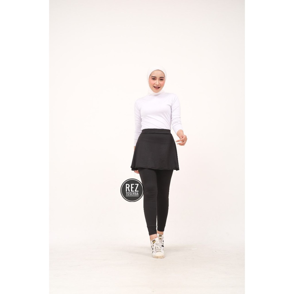 LEGGING ROK MUSLIMAH / CELANA LEGGING PANJANG ROK / Legging Rok Spandex