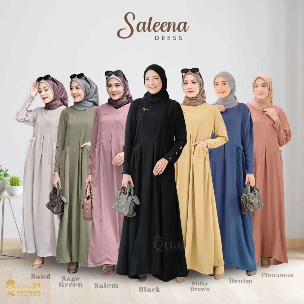 Saleena Dress Quail Hijab Gamis Quail Saleena Gamis Quail Gamis Jetblack Dress Jetblack
