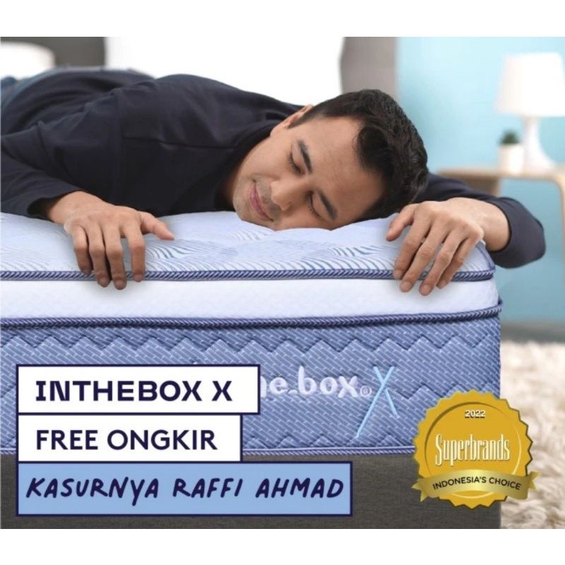 Spring Bed Inthebox X size 90x200x27 (Single) - Free Bantal / KASUR IN THE BOX / SpringBed