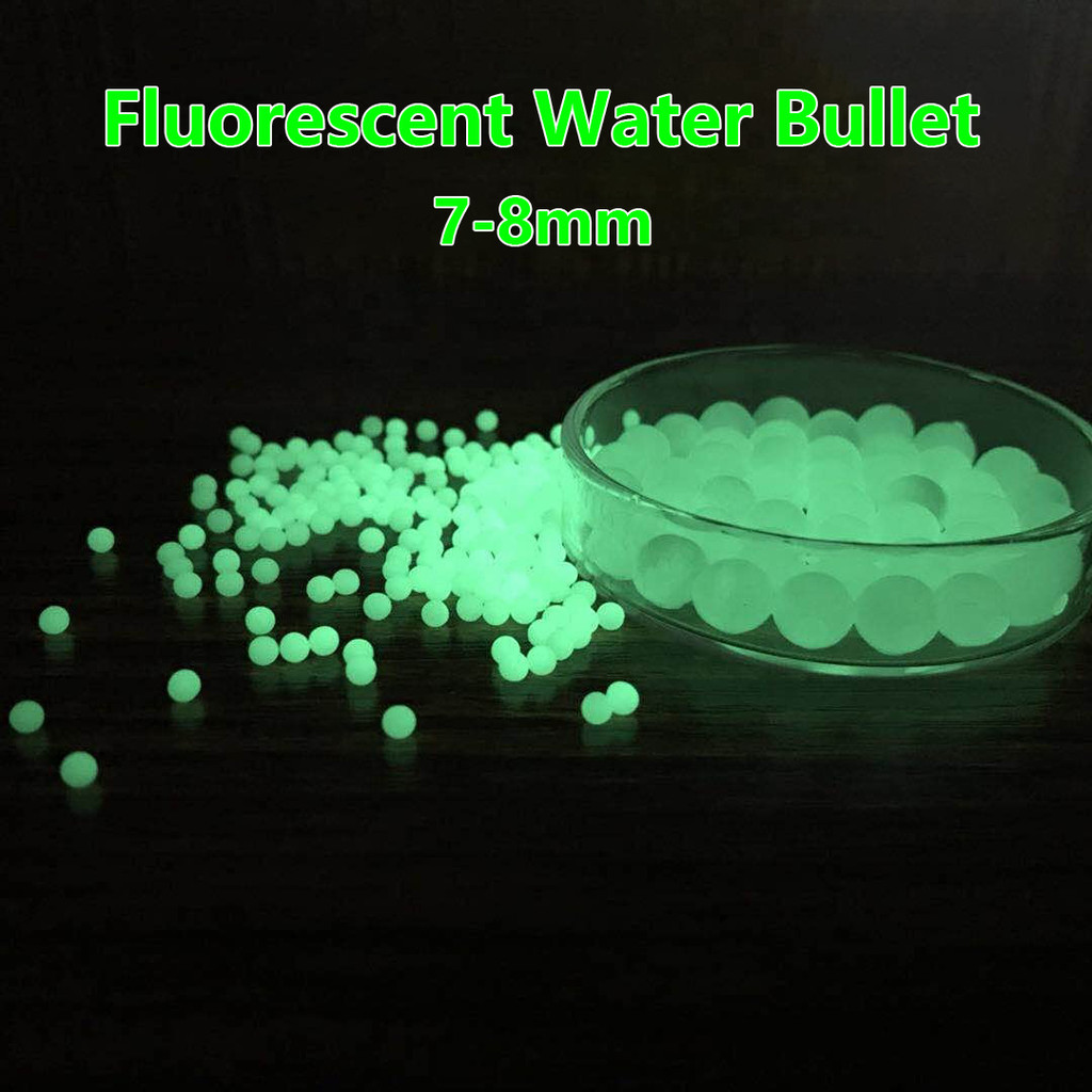 7-8mm 300/3000PCS Fluorescent Water Bullets Soft Water Balls Shooting Night Airsoft Game Fluorescent