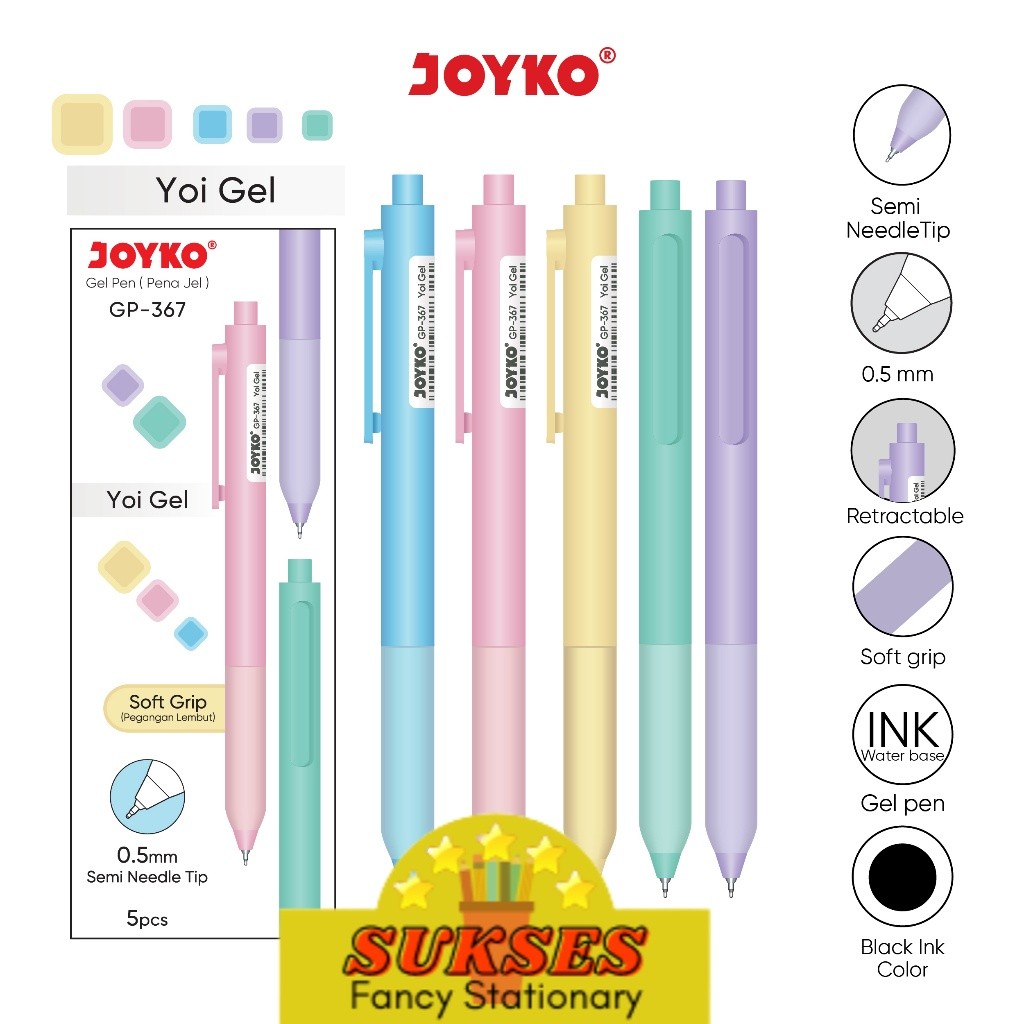 

Gel Pen Pulpen Pena Joyko GP-367 Yoi Gel 0.5 mm