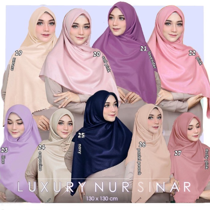 ✨TERLARIS✨ -Hijab Segiempat Azara Nur Sinar Syari LC Hijab Segiempat Glowing LC - HIJAU MINT