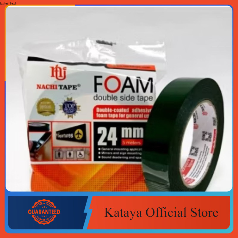 Nachi Double Side Foam Double Tape Busa 24 mm x 5 meter Hijau - 1 PCS