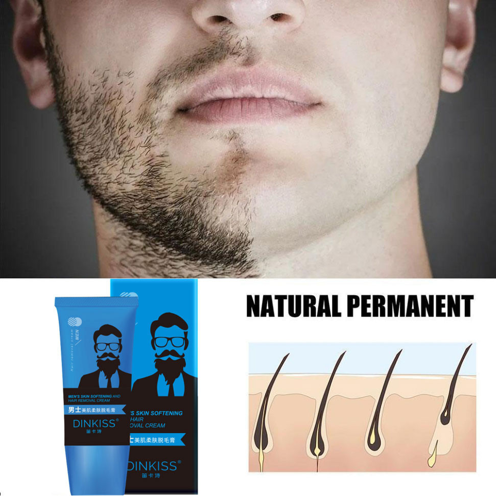 COD Krim Penghilang Bulu Pria Brewok Permanen Hair Removal Perontok Bulu Kumis Area Wajah Cepat Tanp