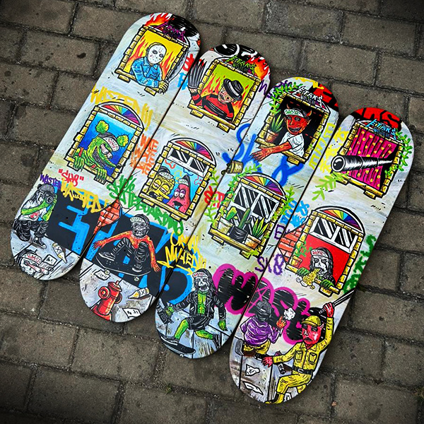 Etaks x Gindring Waste Riot Skateboard Deck