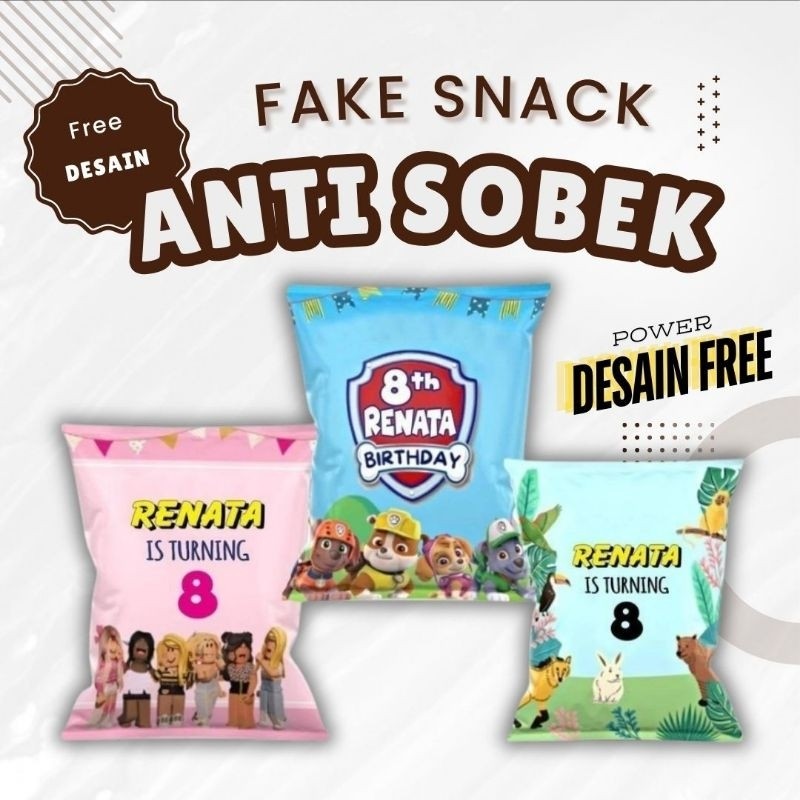 

pouch snack ultah | snack pouch ulang tahun custom | custom snack pouch