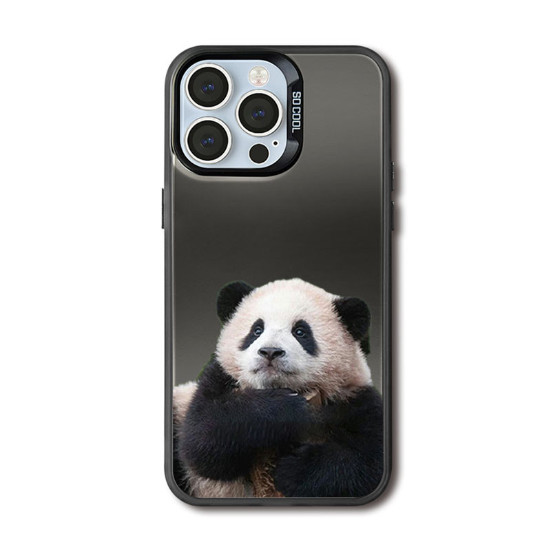Kasus telepon Panda cocok untuk iPhone 16 Promax Apple 15/14/13/12/11 kasus protektif XS anti drop x