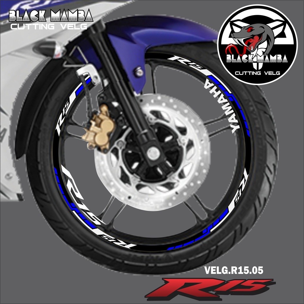 CUTTING STICKER VELG R15 - STIKER LIS LIST VARIASI BAN/VELG YAMAHA R15