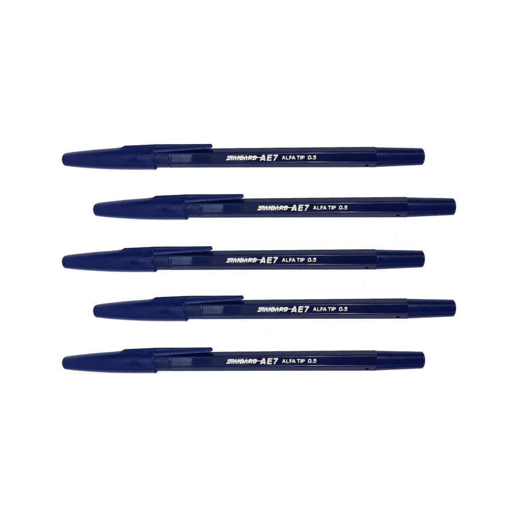 

Standart AE-7 Biru Blue Pulpen Pena Ballpoint