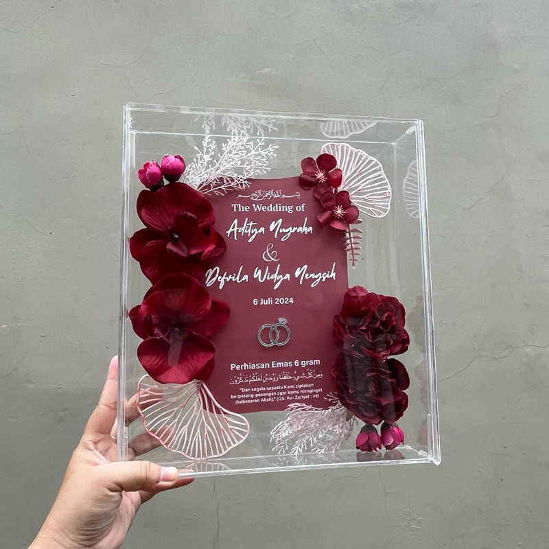 MAHAR UANG KEKINIAN MAHAR FULL AKRILIK CUSTOM | MAHAR PERNIKAHAN | MAHAR CUSTOM | AKRILIK MAHAR CUST