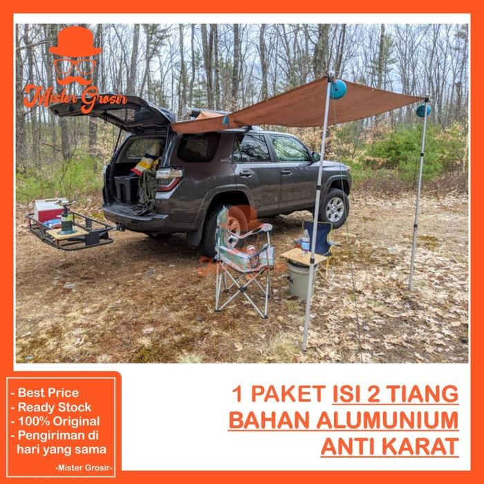 2Pcs Tiang Alumunium Flysheet Tenda Camping Awning Mobil Campervan Terlaris