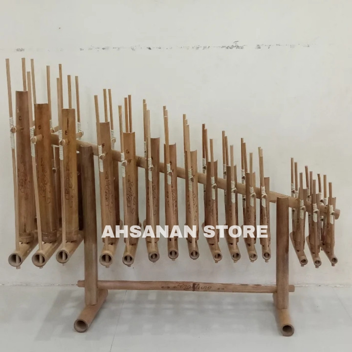Angklung bambu set 15 nada