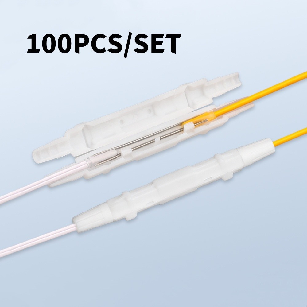 100PCS/SET FIBER OPTIC JOINT PROTECTION BOX PROTECTOR SLEEVE BOX FIBER OPTIC SPLICE TRAY