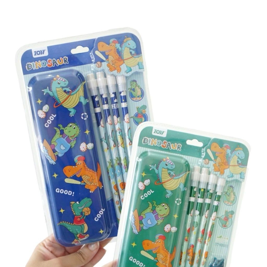 

PENSIL SET DINOSAURUS / SET PENSIL ANAK CEWEK / PENSIL SET LENGKAP