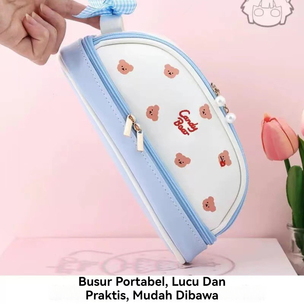 

Tempat alat tulis kotak pensil aesthetic Tas PenaTempat Pencil Tas Pensil kapasitas besar