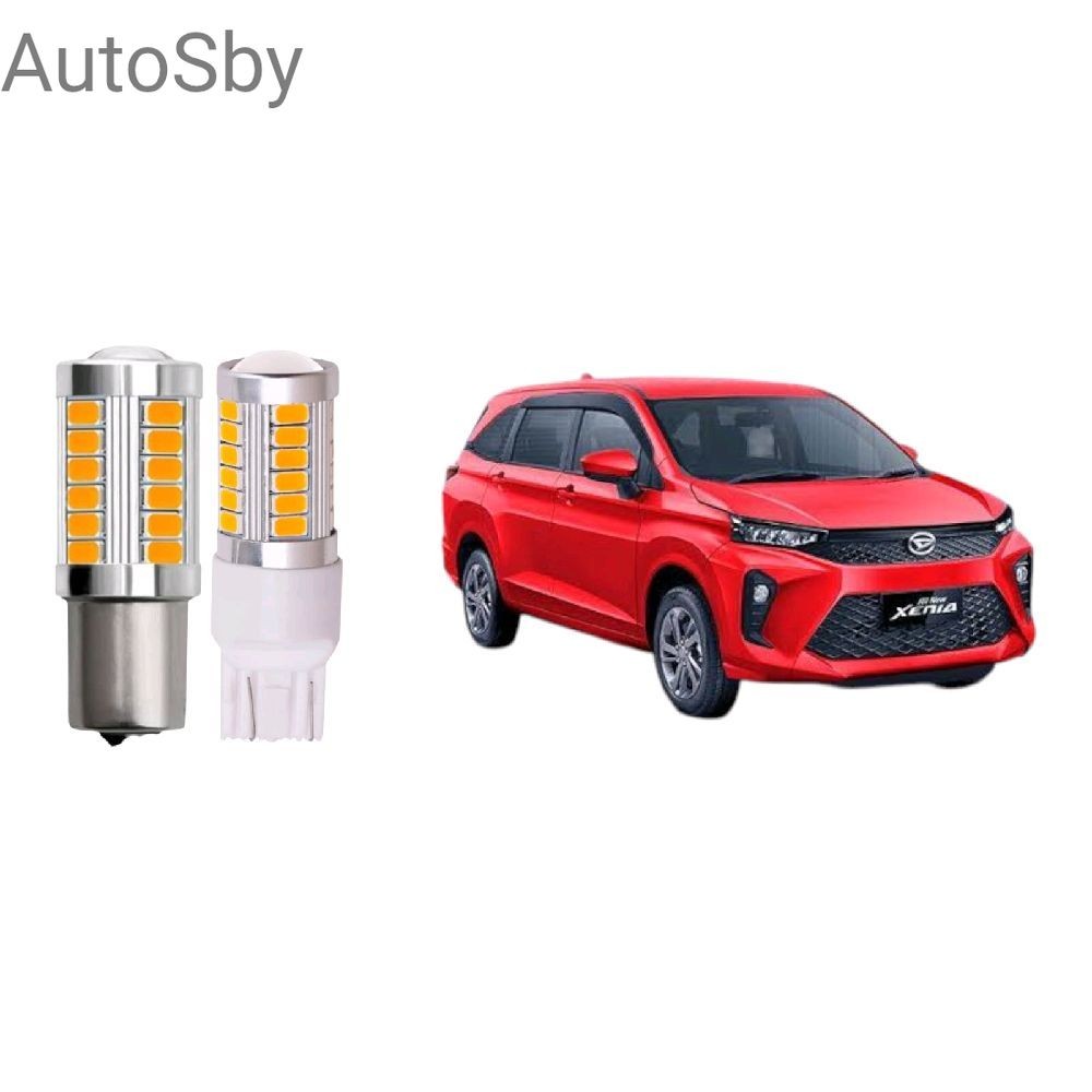 2pcs Lampu Sein Kedip Cepat 33 Mata Daihatsu New Xenia LED belakang T20 Autosby