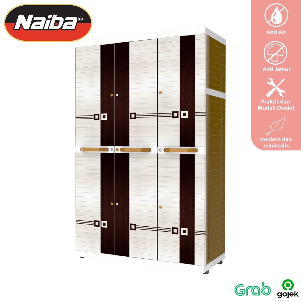 NAIBA - Lemari Pakaian Plastik Mega MSC Generic Boston (INSTANT)