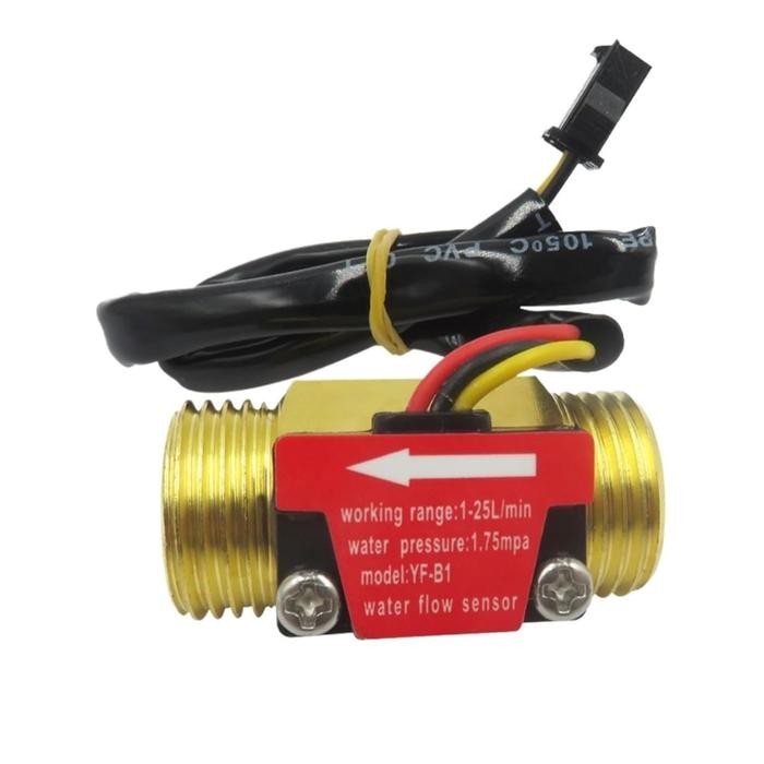 Liquid Flow Sensor 1/2 Inchi Kuningan Lurus Flow Sensor Pom Mini Pertamini