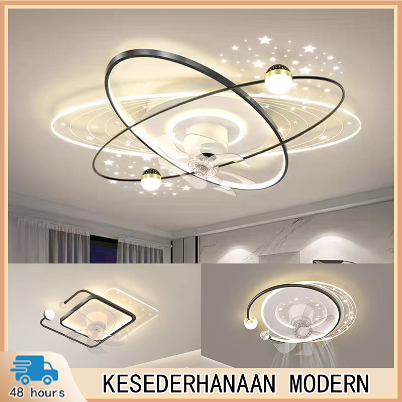 Lampu Kipas  Mewah Untuk Ruang Tamu Rumah Tamu Restoran Tak Terlihat Kipas Angin Plafon Lampu