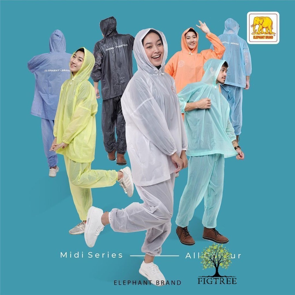 Jas Hujan Midi (Elephant Brand)
