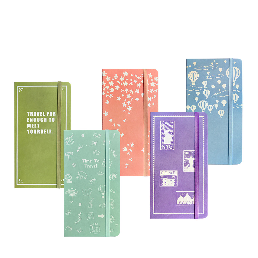 

Jourmore Vegan Leather 160GSM 160 Pages Bright White Paper Dotted Grid 4.33*8.25'' Slim Traveller Notebook Journal