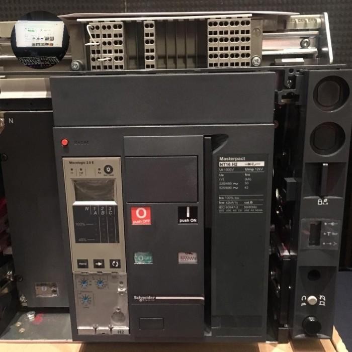 ACB NT16H2 4P 1600A 50KA  DRAWOUT KOMPLIT MOTORIZE UVT AUX DLL ORIGINAL SCHNEIDER NEW BERGARANSI