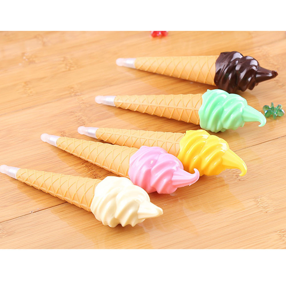 

1 Piece Cute Kawaii Ice Cream Ballpoint Pen Sweet Cone School Office Supply Stationary Creative Novelty Funny Lovely Pretty