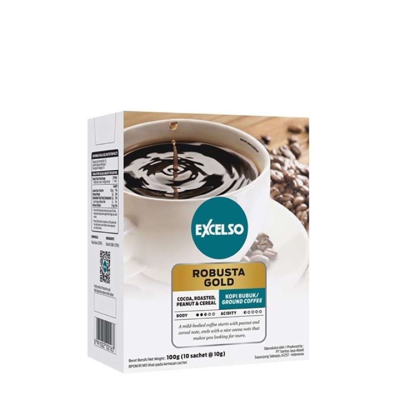 

JAMIN MURAH !!!Excelso Robusta Gold Folding Box Kopi 10 x 10 gr(BISA LANGSUNG ORDER)